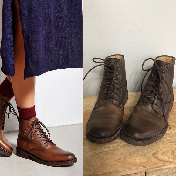 SOLD Frye Lace Up Boots! James Lug Boot. Women’s - Picture 1 of 8